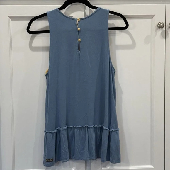 Matilda Jane Just Imagine Halle Ruffle Hem Peplum Tank Top Size Small - Picture 2 of 6